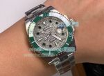 Replica Rolex Submariner Stainless Steel Strap Diamonds Face Green Ceramic Bezel Watch 40mm